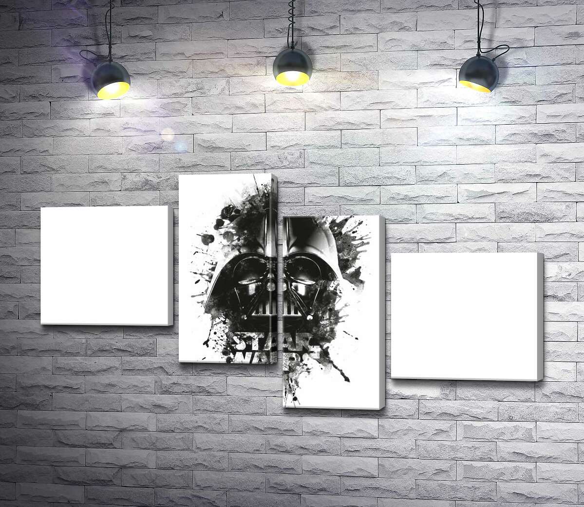 модульная картина Дарт Вейдер (Darth Vader) на постере к фильму "Звездные войны" (Star Wars) (Модуль №21)
