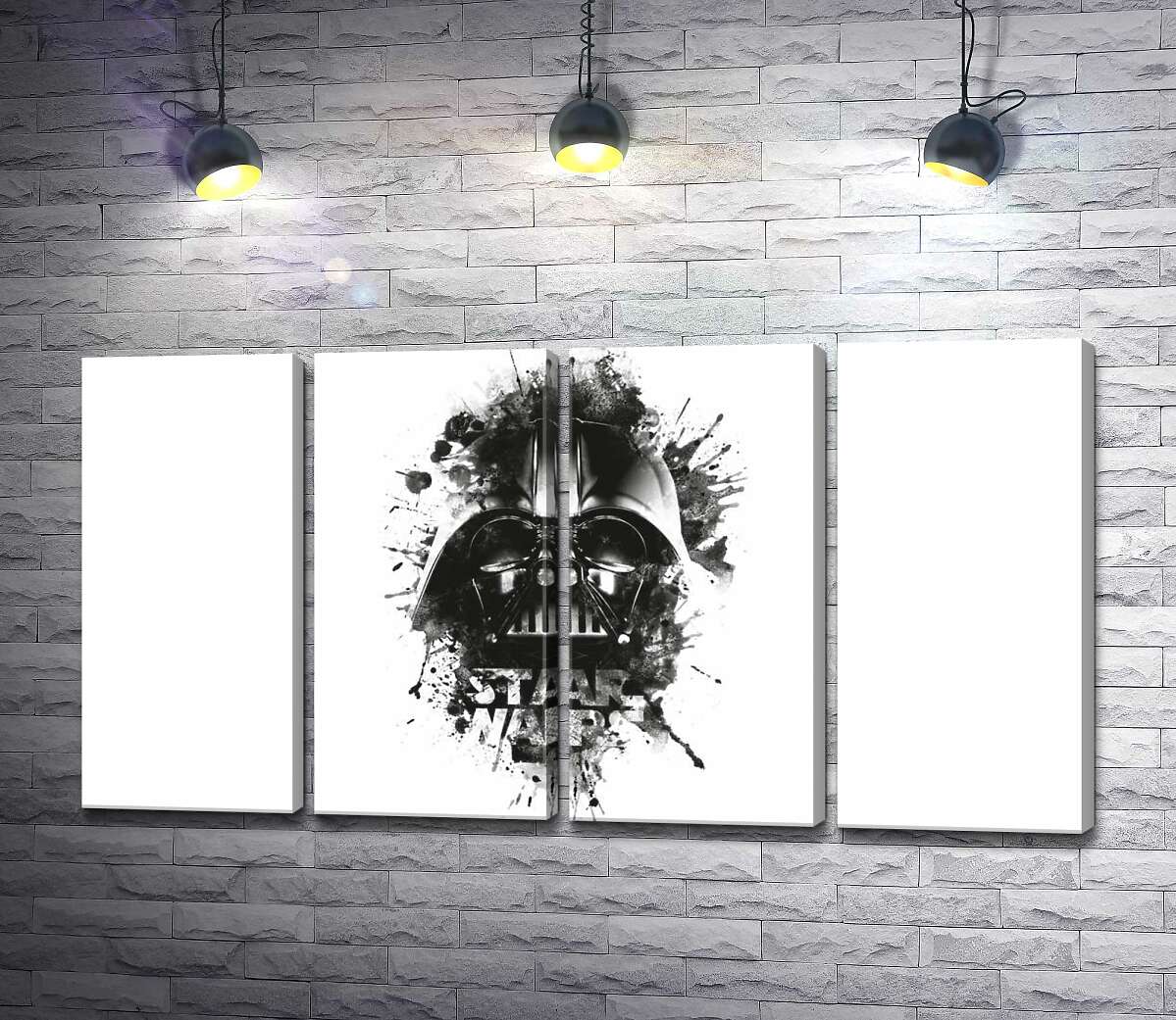 модульная картина Дарт Вейдер (Darth Vader) на постере к фильму "Звездные войны" (Star Wars) (Модуль №24)