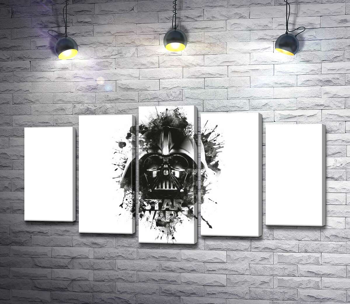 модульная картина Дарт Вейдер (Darth Vader) на постере к фильму "Звездные войны" (Star Wars) (Модуль №4)