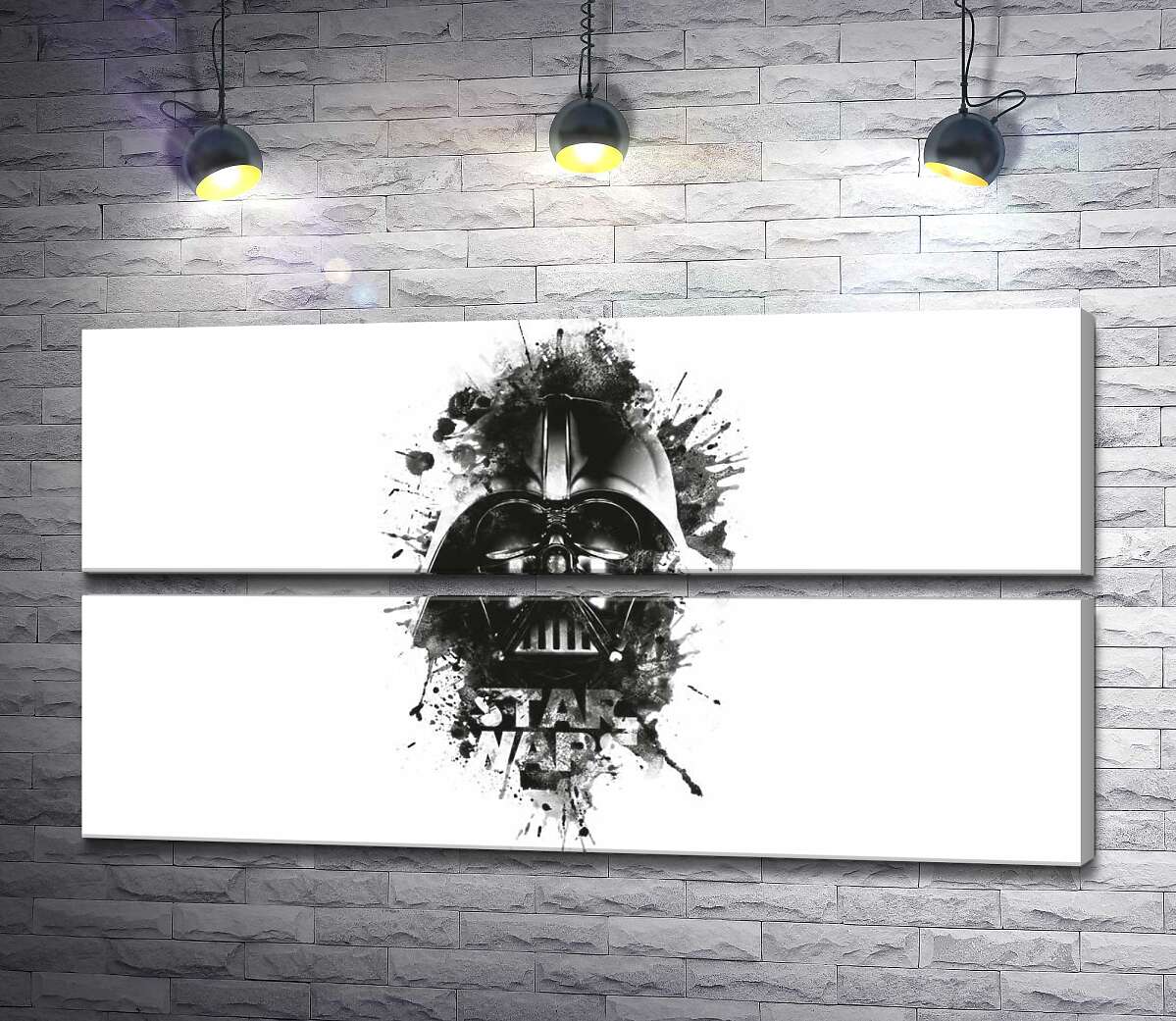 модульная картина Дарт Вейдер (Darth Vader) на постере к фильму "Звездные войны" (Star Wars) (Модуль №7)