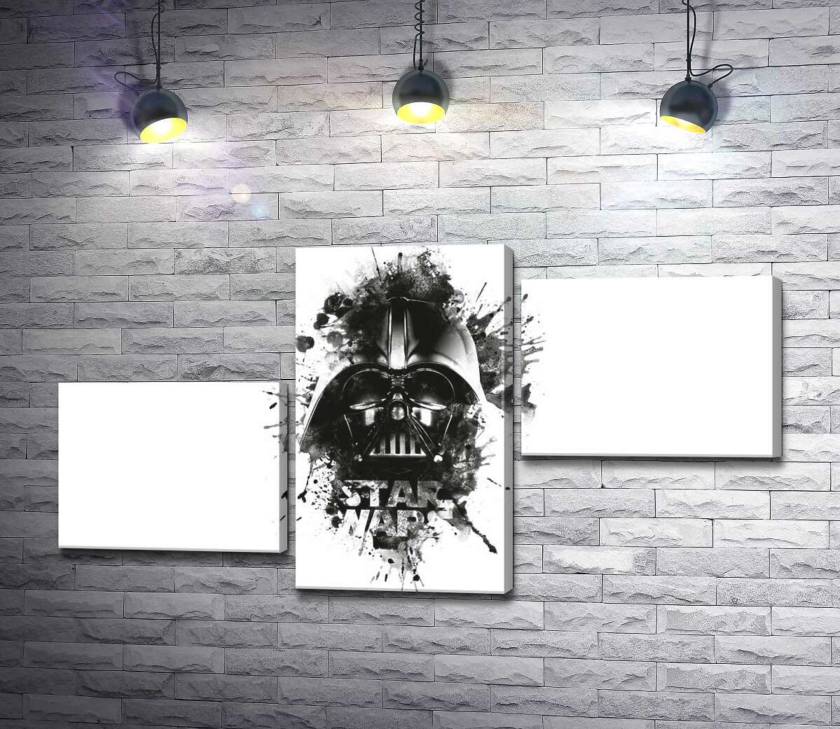 модульная картина Дарт Вейдер (Darth Vader) на постере к фильму "Звездные войны" (Star Wars) (Модуль №12)