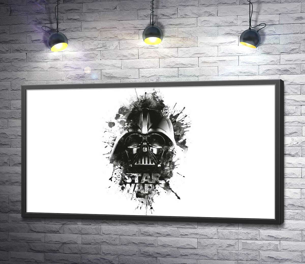 постер Дарт Вейдер (Darth Vader) на постере к фильму "Звездные войны" (Star Wars)