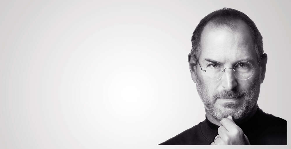 картина-постер Портрет Стіва Джобса (Steve Jobs) в чорно-білих тонах