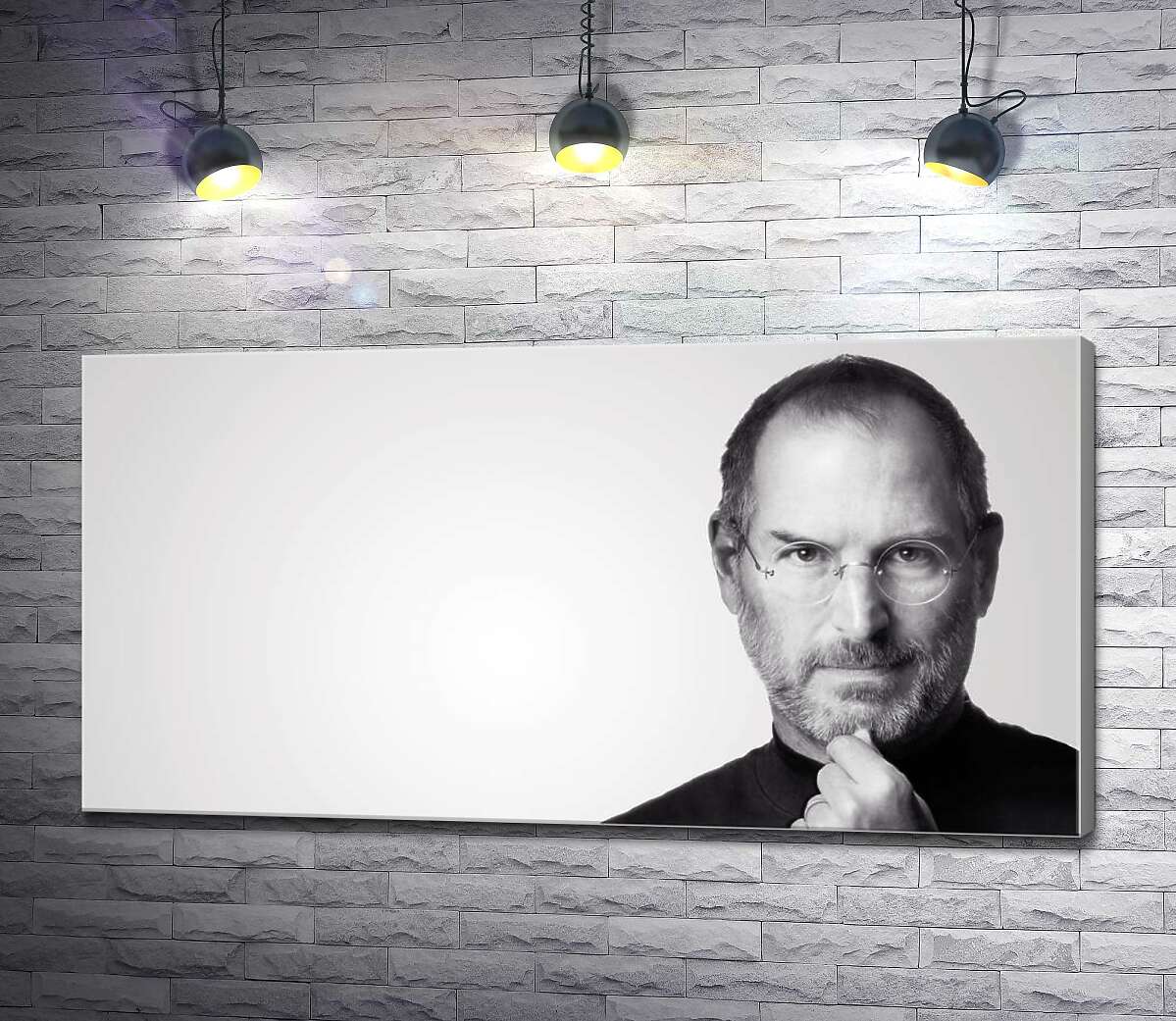 картина Портрет Стива Джобса (Steve Jobs) в черно-белых тонах