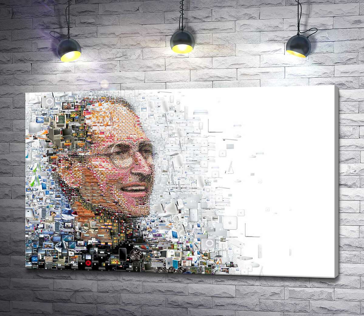 картина Стів Джобс (Steve Jobs) з тисячей зображень гаджетів