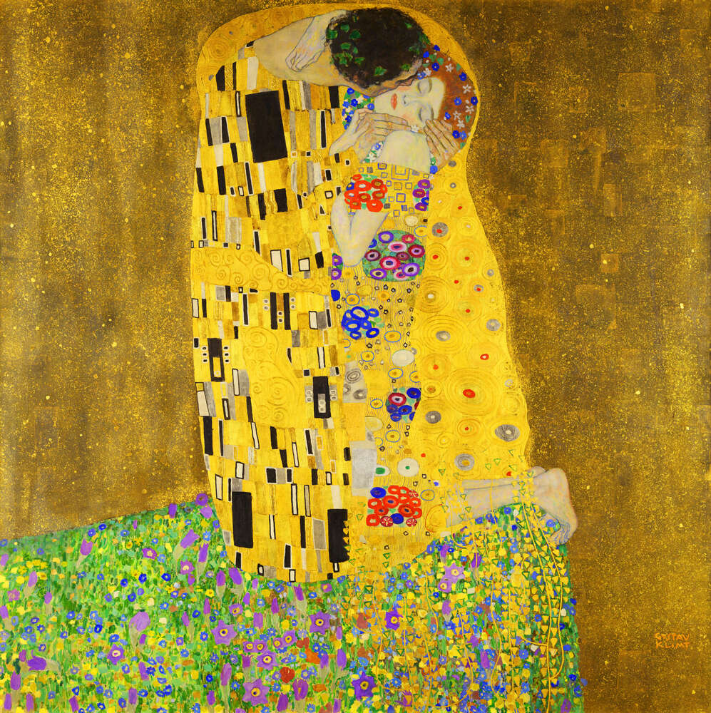 картина-постер Поцілунок (Der Kuss) - Густав Клімт (Gustav Klimt)