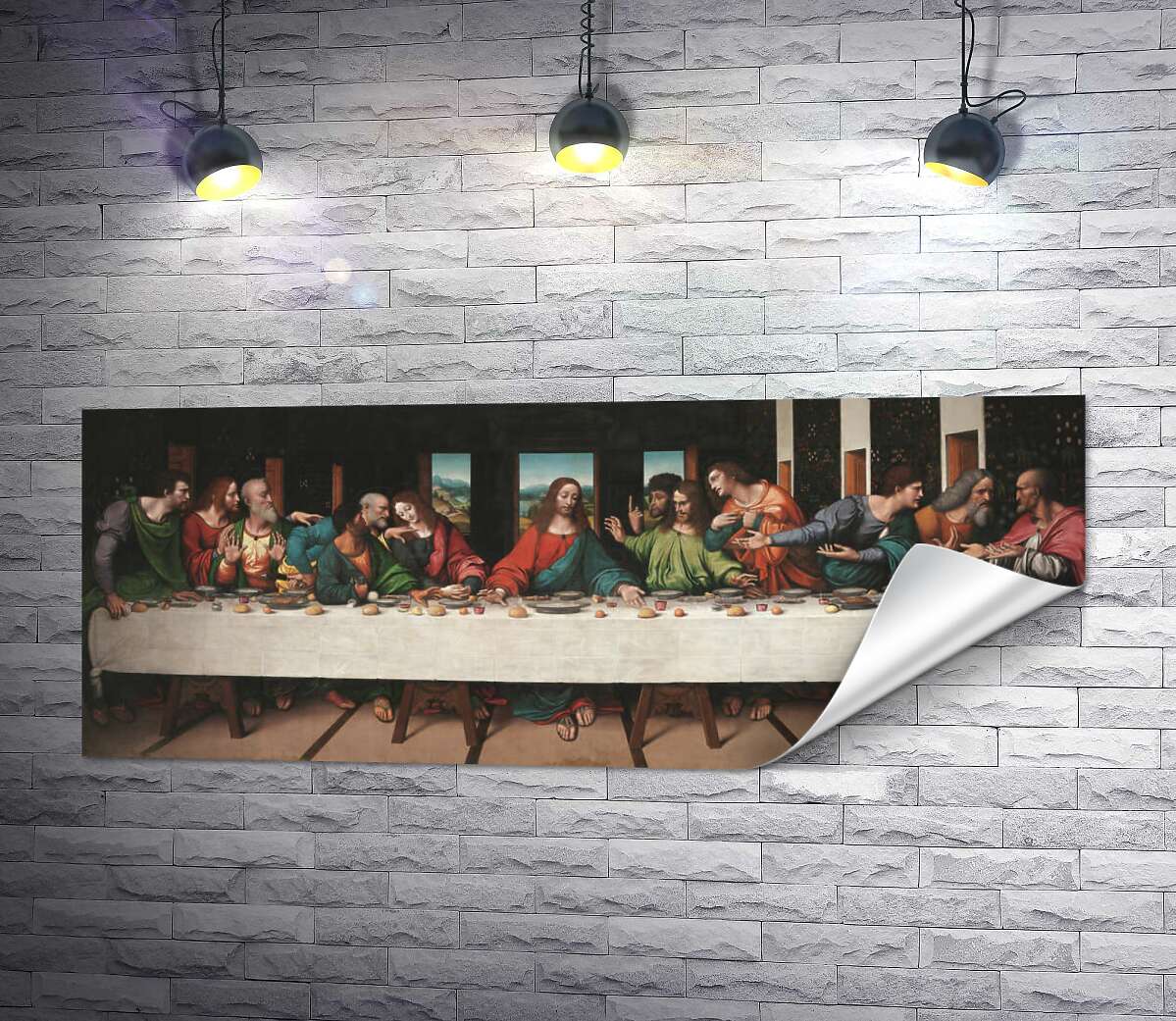 друк Копія фрески Леонардо да Вінчі "Таємна вечеря" - Джампертіно