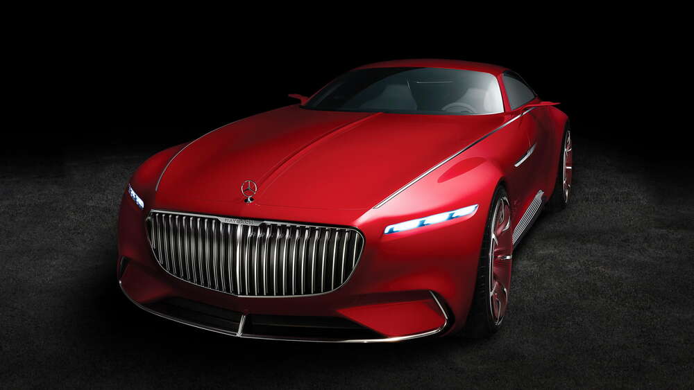 картина-постер Красная изысканность автомобиля Mercedes-Maybach Vision 6