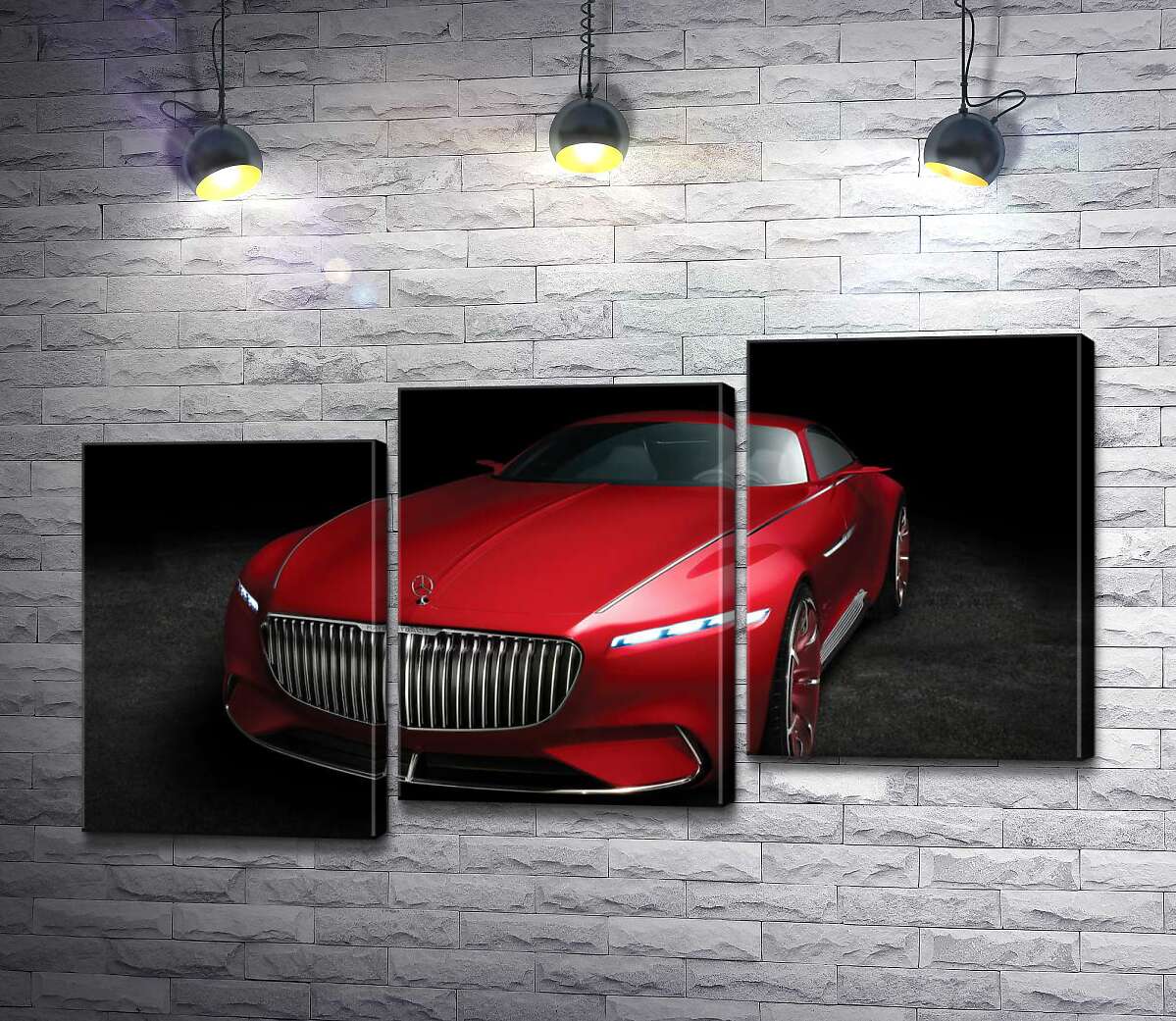 модульна картина Червона вишуканість автомобіля Mercedes-Maybach Vision 6 (Модуль №14)