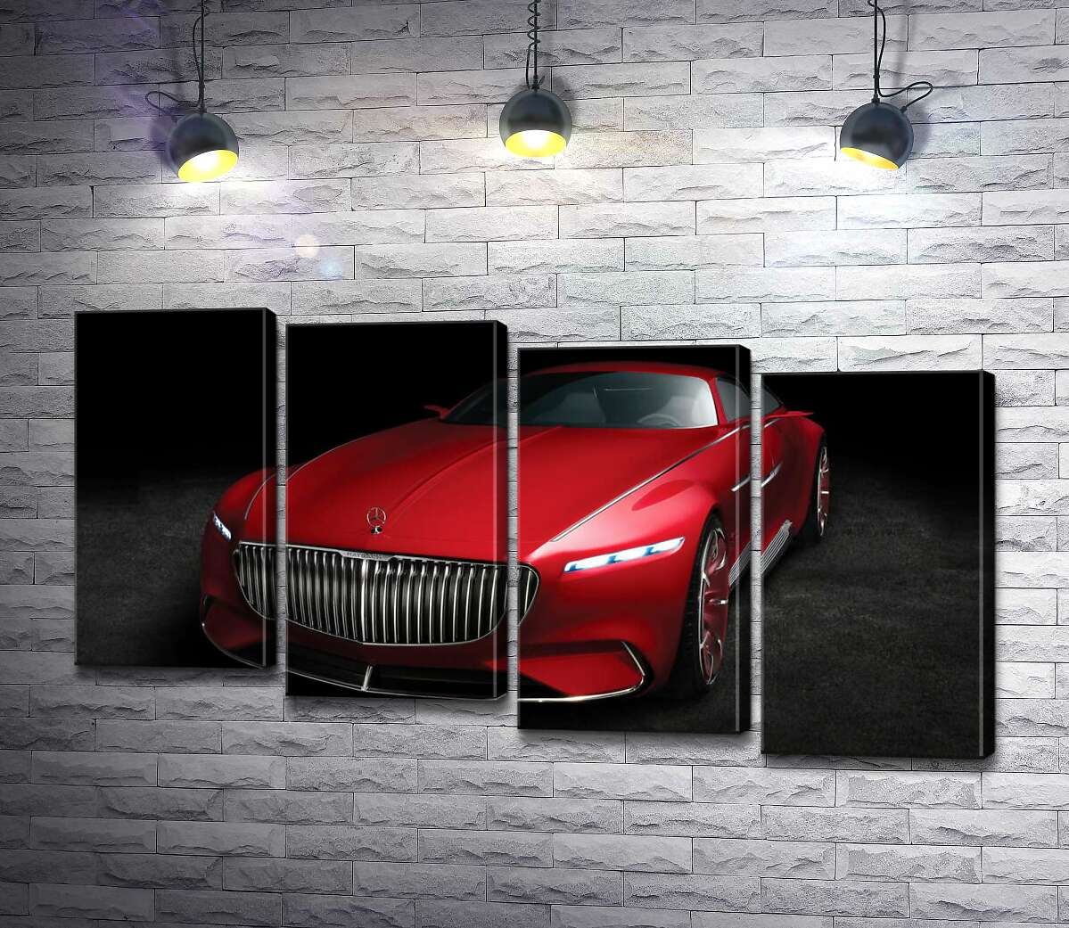 модульна картина Червона вишуканість автомобіля Mercedes-Maybach Vision 6 (Модуль №19)