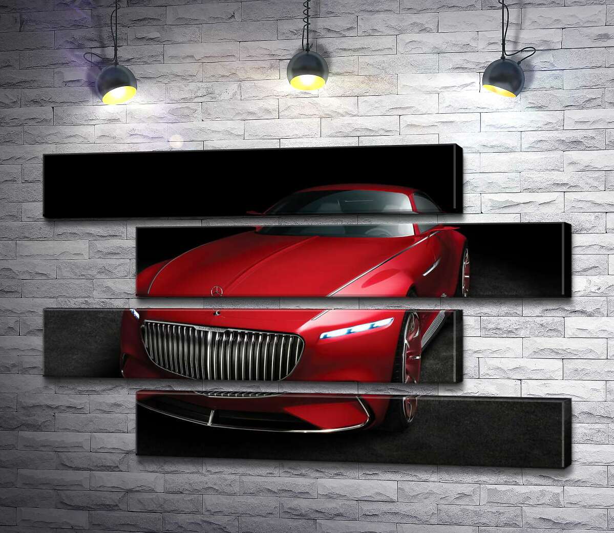 модульна картина Червона вишуканість автомобіля Mercedes-Maybach Vision 6 (Модуль №23)