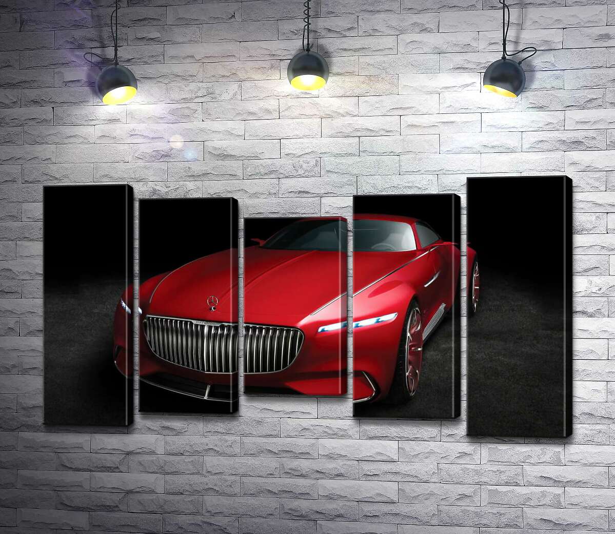 модульна картина Червона вишуканість автомобіля Mercedes-Maybach Vision 6 (Модуль №27)