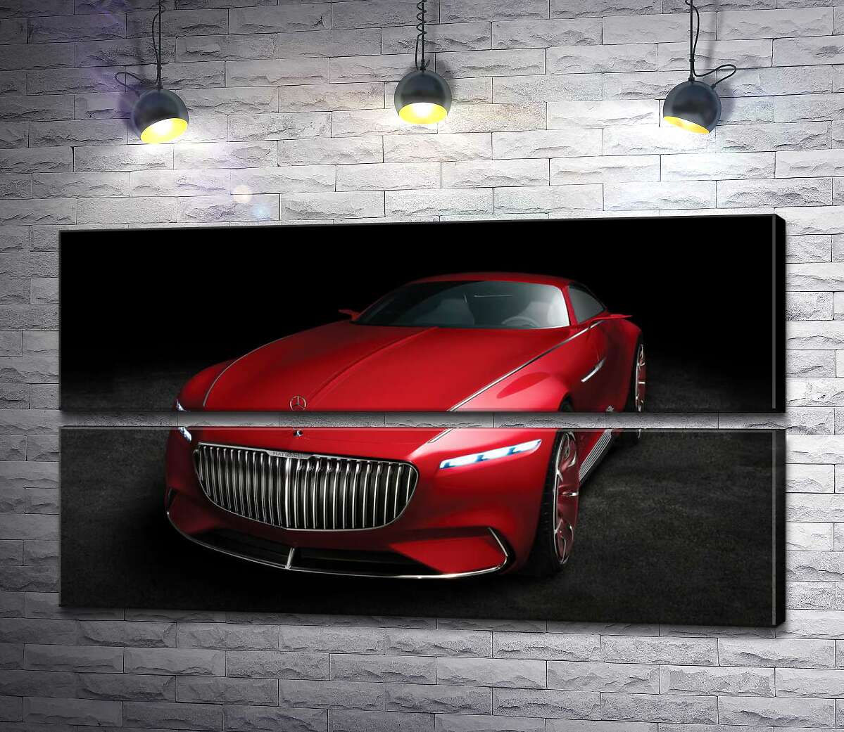 модульна картина Червона вишуканість автомобіля Mercedes-Maybach Vision 6 (Модуль №7)