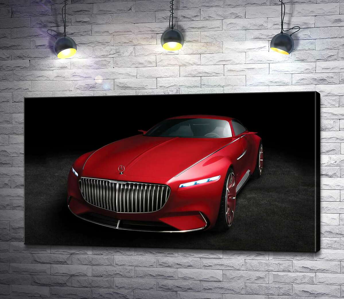 картина Красная изысканность автомобиля Mercedes-Maybach Vision 6