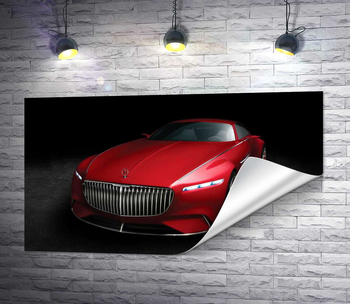 друк Червона вишуканість автомобіля Mercedes-Maybach Vision 6