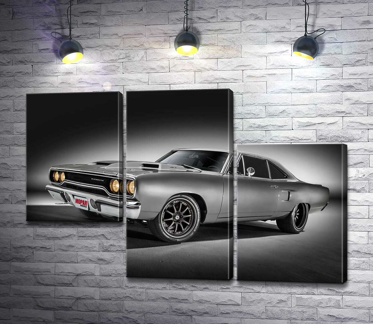 модульная картина Автомобиль 70-х Plymouth Road Runner (Модуль №13)