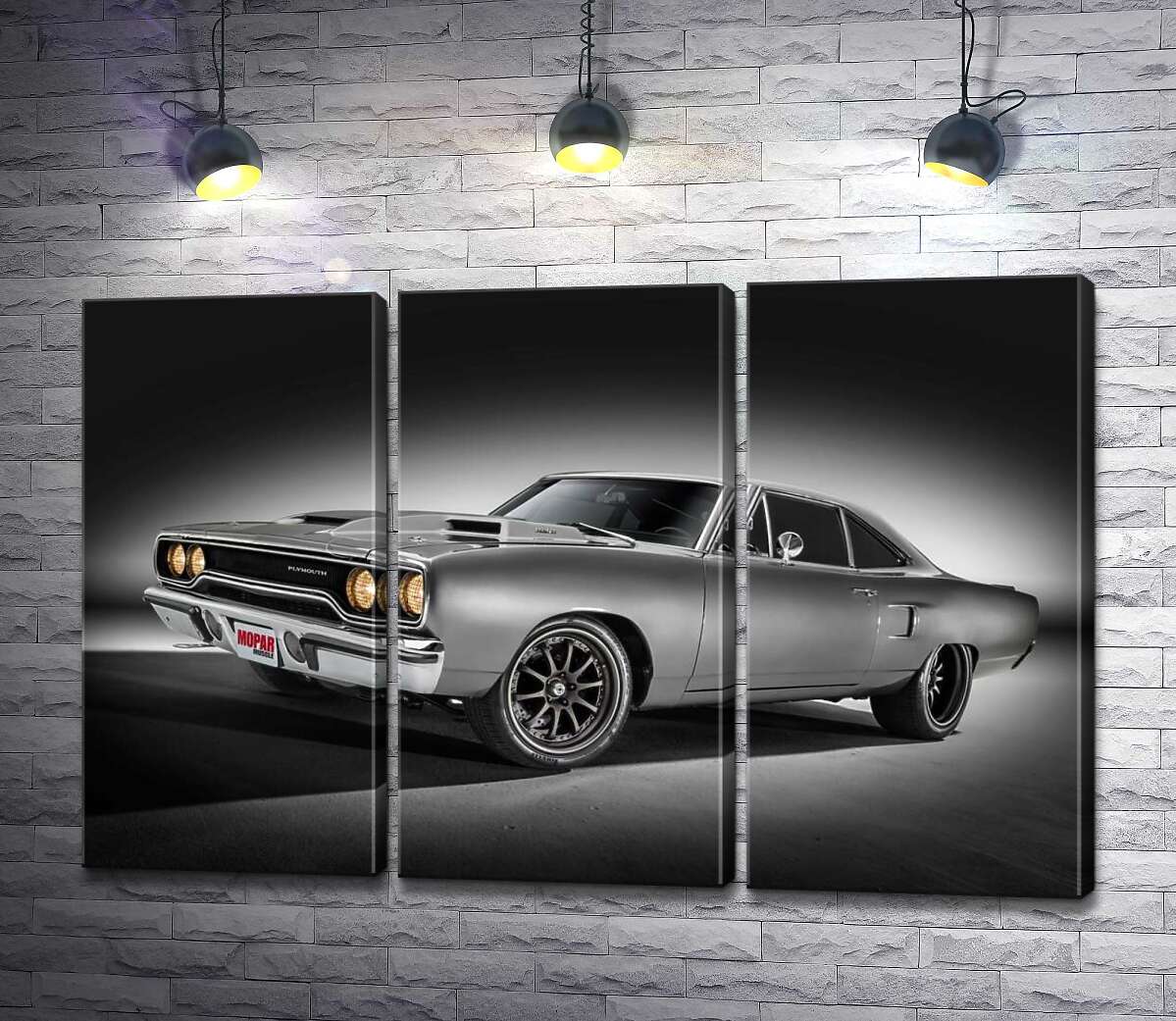 модульная картина Автомобиль 70-х Plymouth Road Runner (Модуль №2)