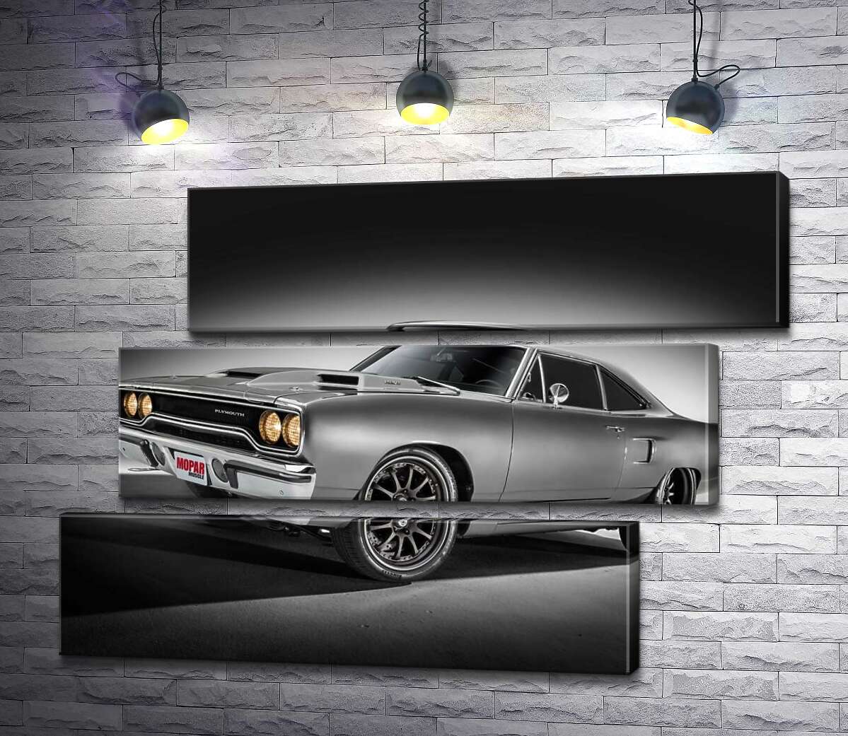 модульная картина Автомобиль 70-х Plymouth Road Runner (Модуль №17)