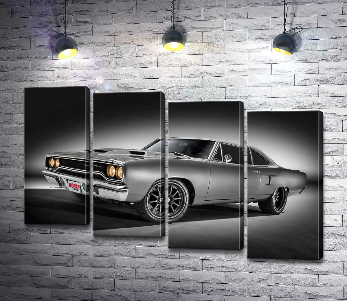 модульная картина Автомобиль 70-х Plymouth Road Runner (Модуль №19)