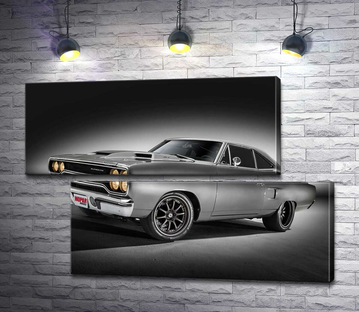 модульная картина Автомобиль 70-х Plymouth Road Runner (Модуль №8)