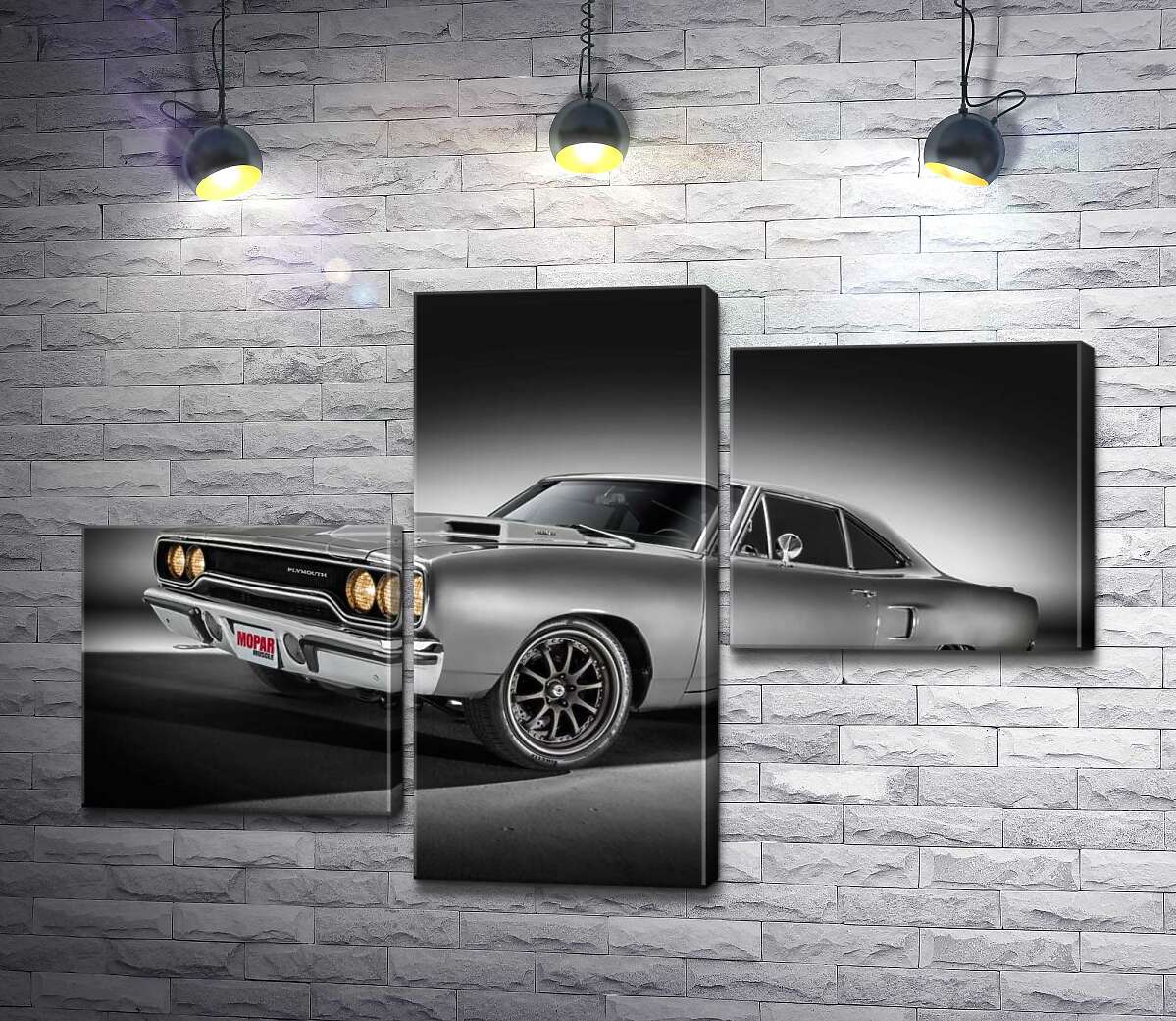модульная картина Автомобиль 70-х Plymouth Road Runner (Модуль №12)