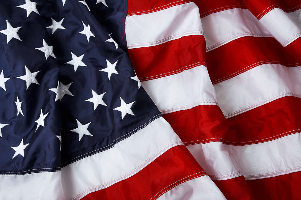 картина-постер Складки флага Соединенных Штатов Америки