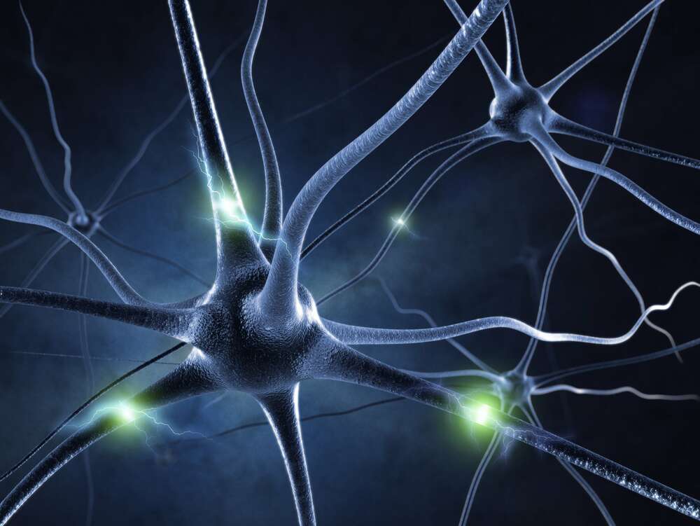 картина-постер Передача сообщений между нейронными связями
