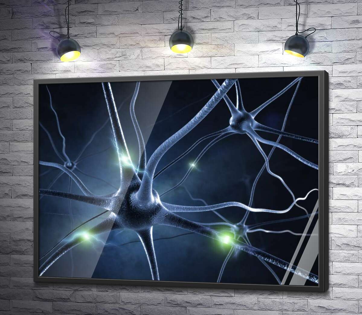 постер Передача повідомлень між нейронними зв'язками
