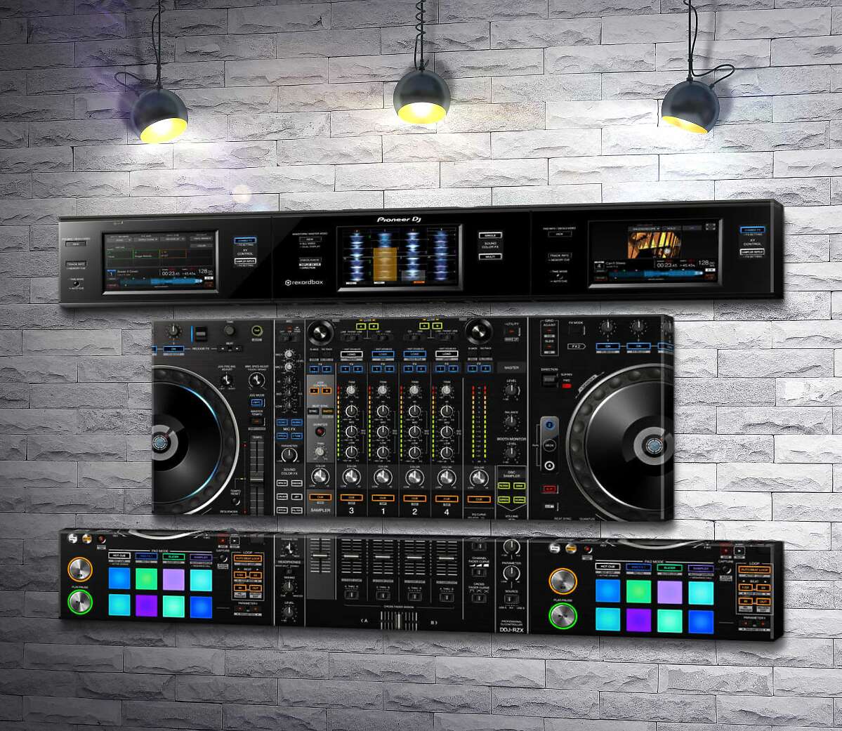 модульная картина Профессиональный DJ контроллер "Pioneer DDJ-RZX" (Модуль №18)