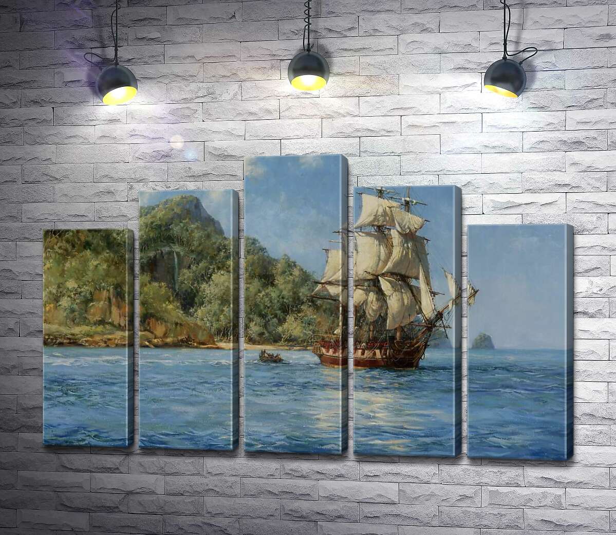 модульна картина Острів скарбів (Treasure Island) (Модуль №29) - Монтегю Доусон (Montague Dawson)