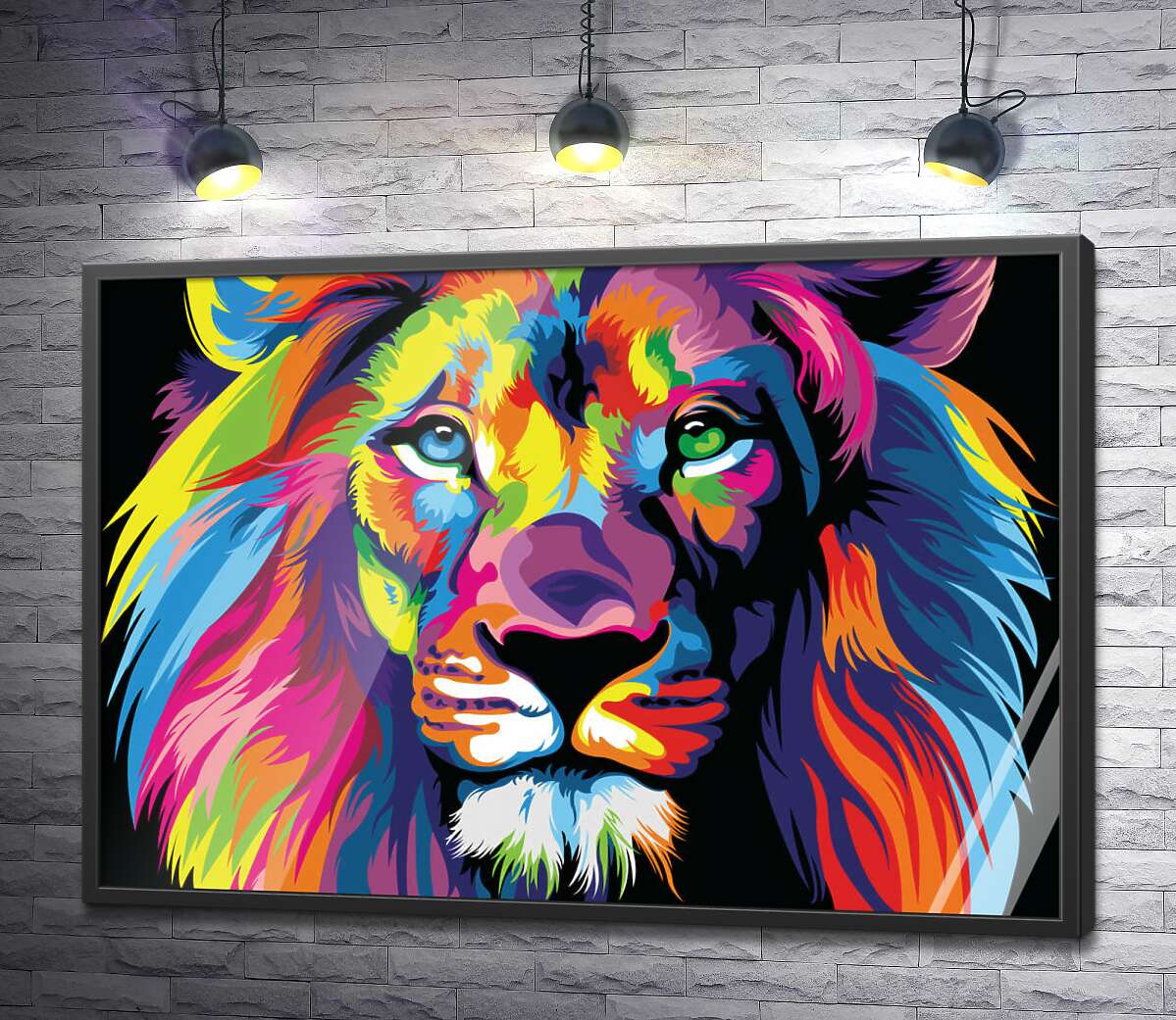постер Цветная грива могучего льва