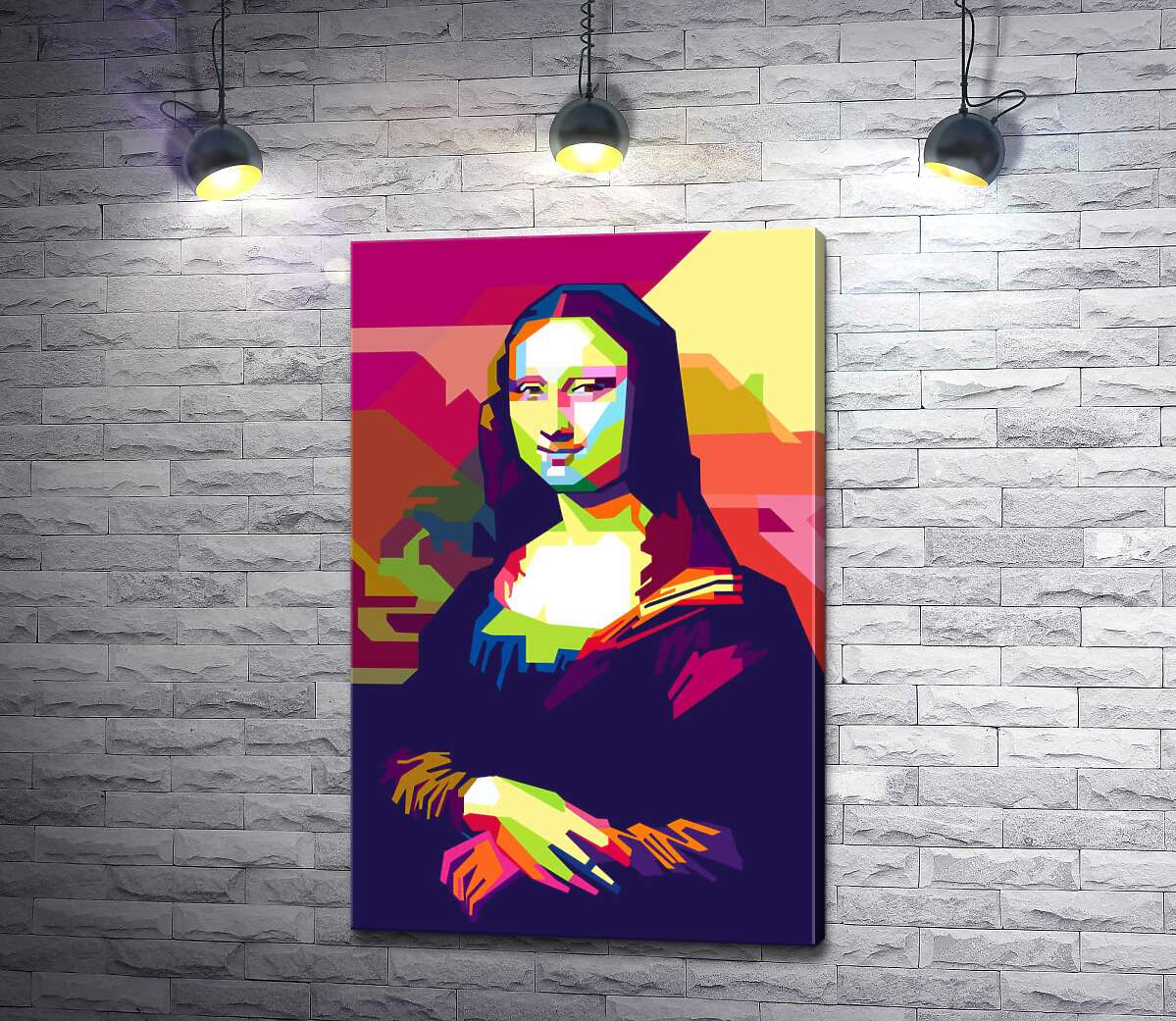картина Яркие цвета образа Мона Лизы