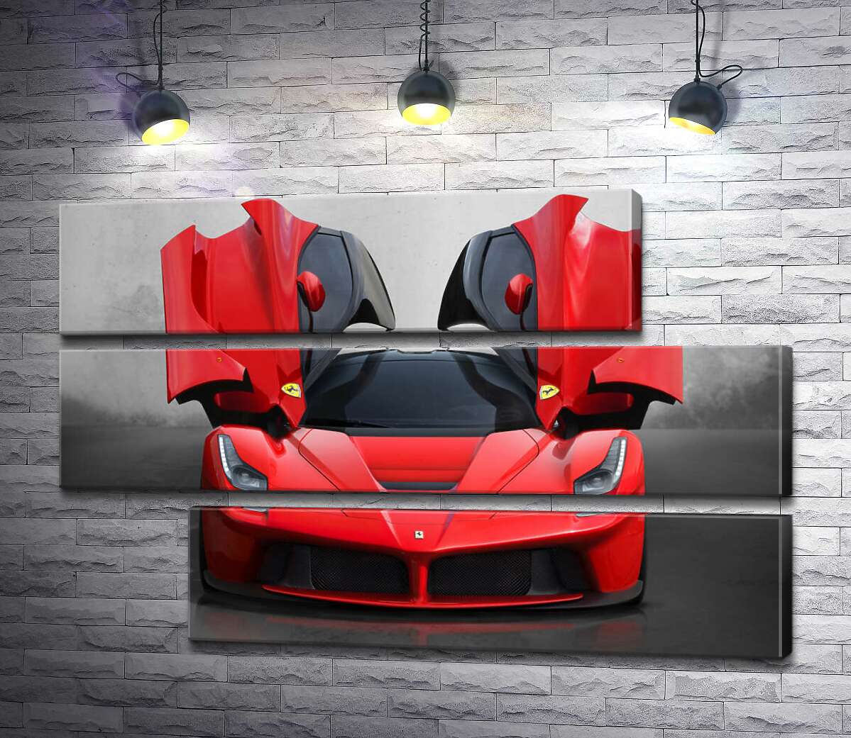 модульна картина Червоний автомобіль лімітованої серії Ferrari LaFerrari (Модуль №16)