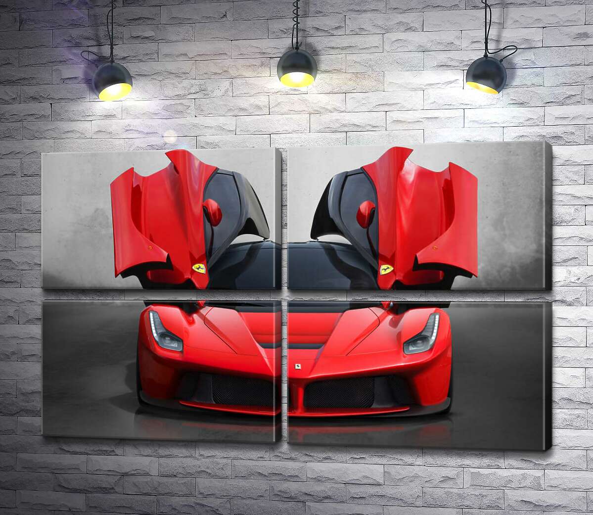 модульна картина Червоний автомобіль лімітованої серії Ferrari LaFerrari (Модуль №25)