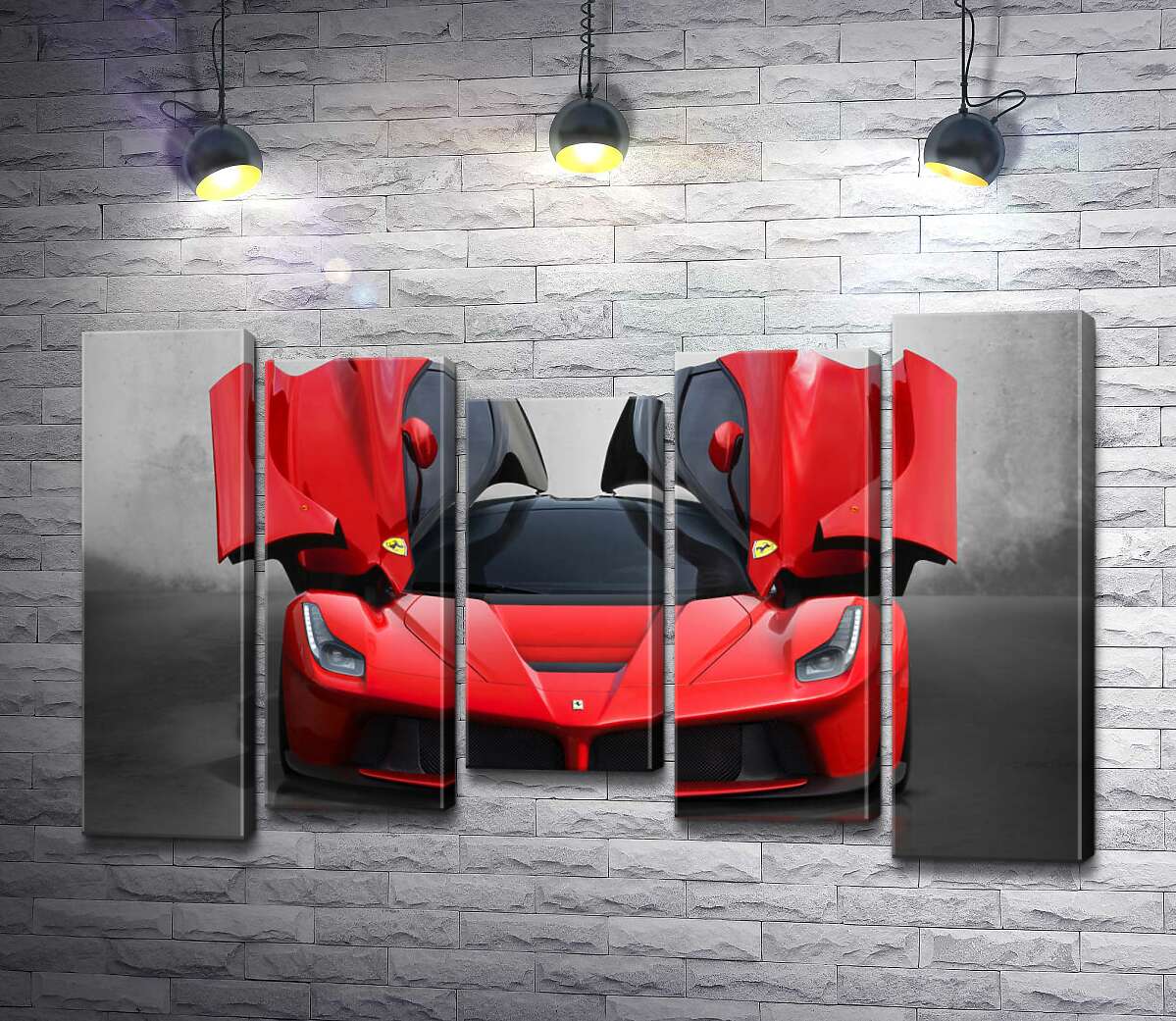 модульна картина Червоний автомобіль лімітованої серії Ferrari LaFerrari (Модуль №27)