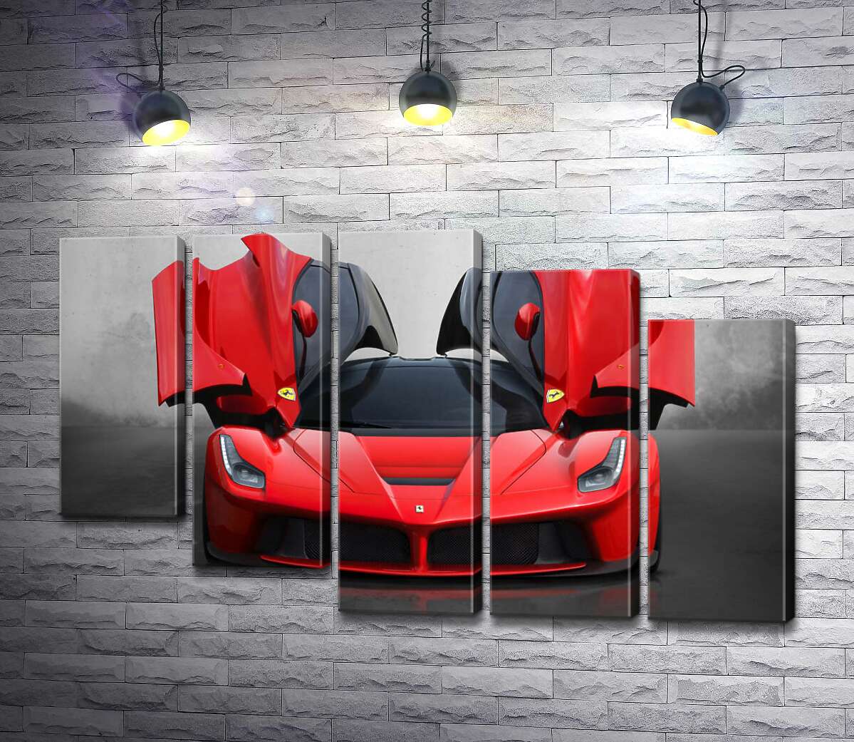 модульна картина Червоний автомобіль лімітованої серії Ferrari LaFerrari (Модуль №28)
