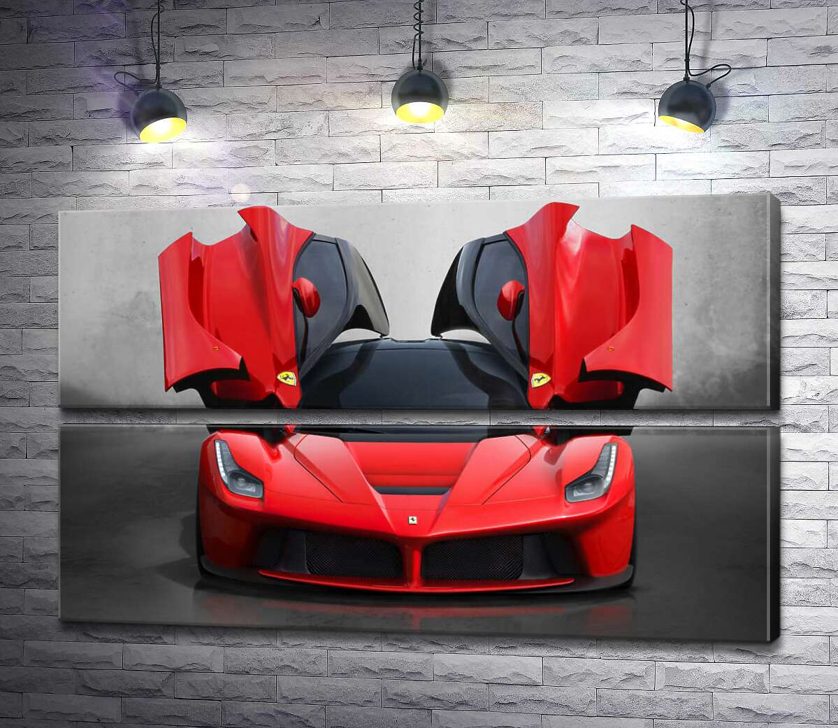 модульна картина Червоний автомобіль лімітованої серії Ferrari LaFerrari (Модуль №7)