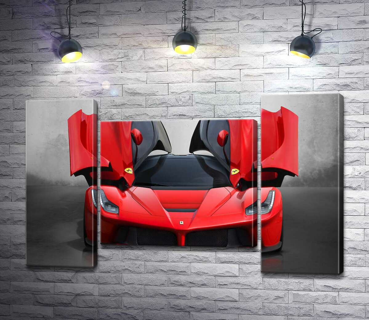 модульна картина Червоний автомобіль лімітованої серії Ferrari LaFerrari (Модуль №11)