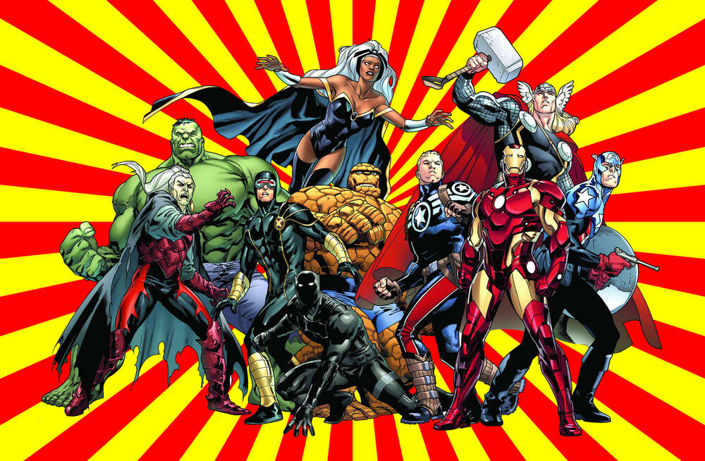 картина-постер Супергерої всесвіту коміксів "Marvel"