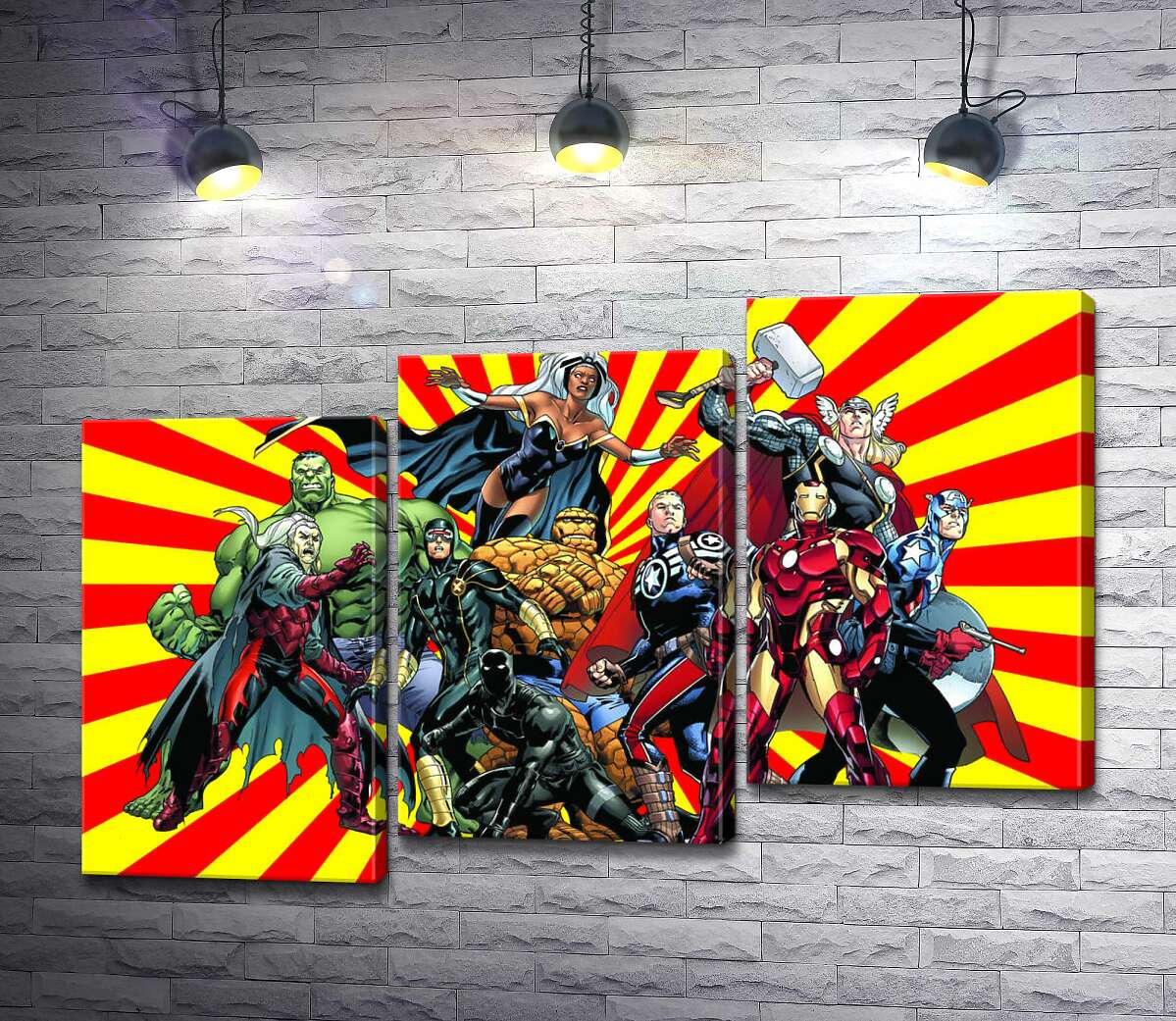 модульна картина Супергерої всесвіту коміксів "Marvel" (Модуль №14)