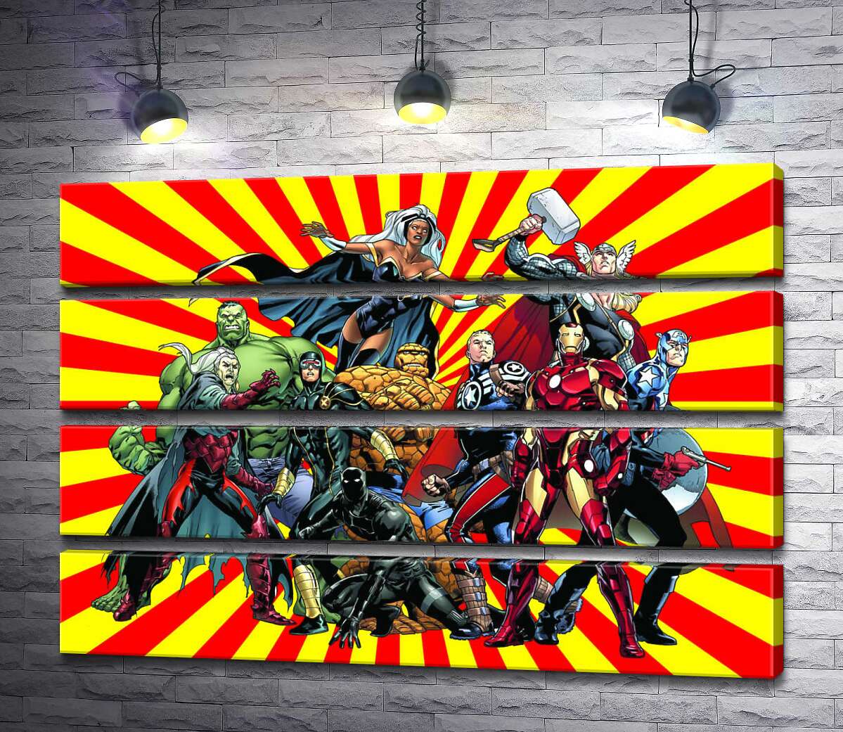 модульна картина Супергерої всесвіту коміксів "Marvel" (Модуль №22)