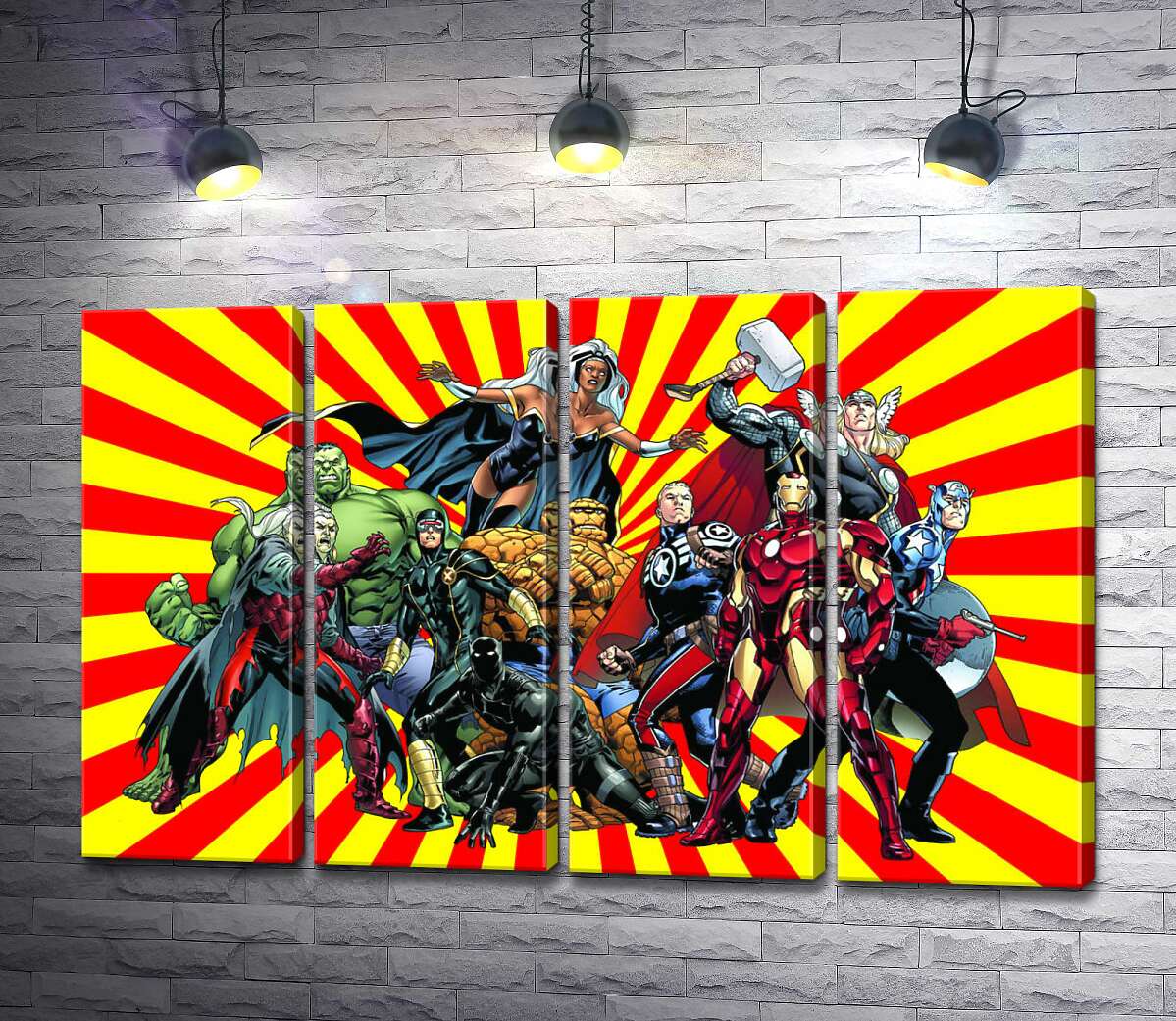модульна картина Супергерої всесвіту коміксів "Marvel" (Модуль №24)