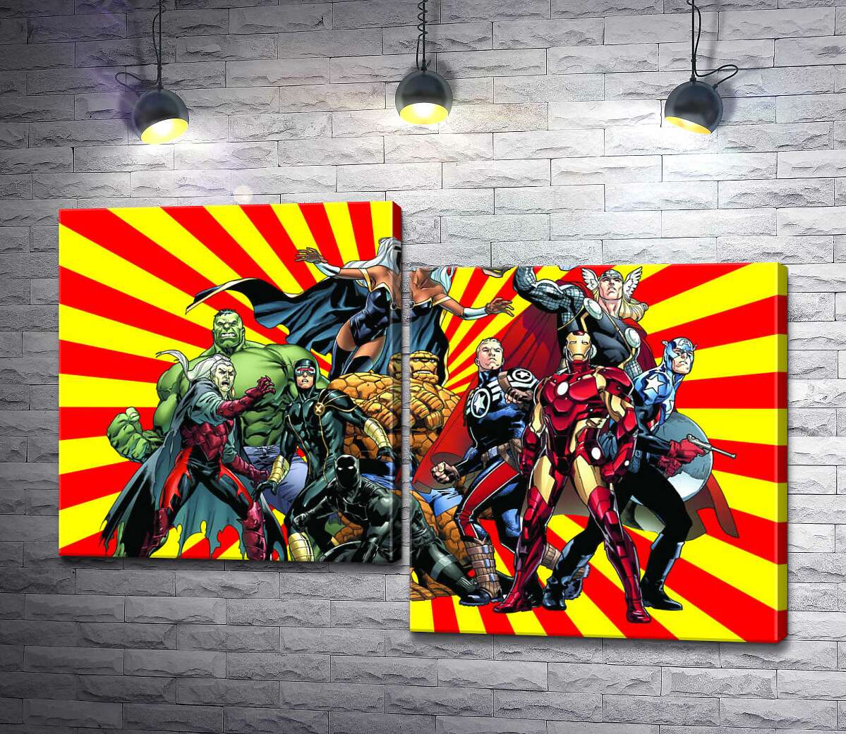 модульна картина Супергерої всесвіту коміксів "Marvel" (Модуль №9)