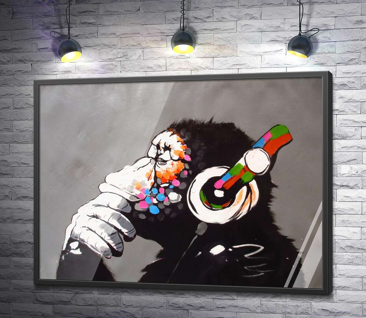 постер DJ Обезьяна (DJ Monkey) – Бэнкси (Banksy)