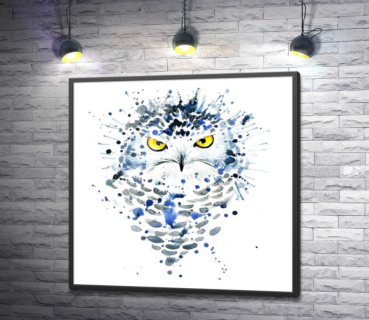 постер Грозный взгляд голубой совы