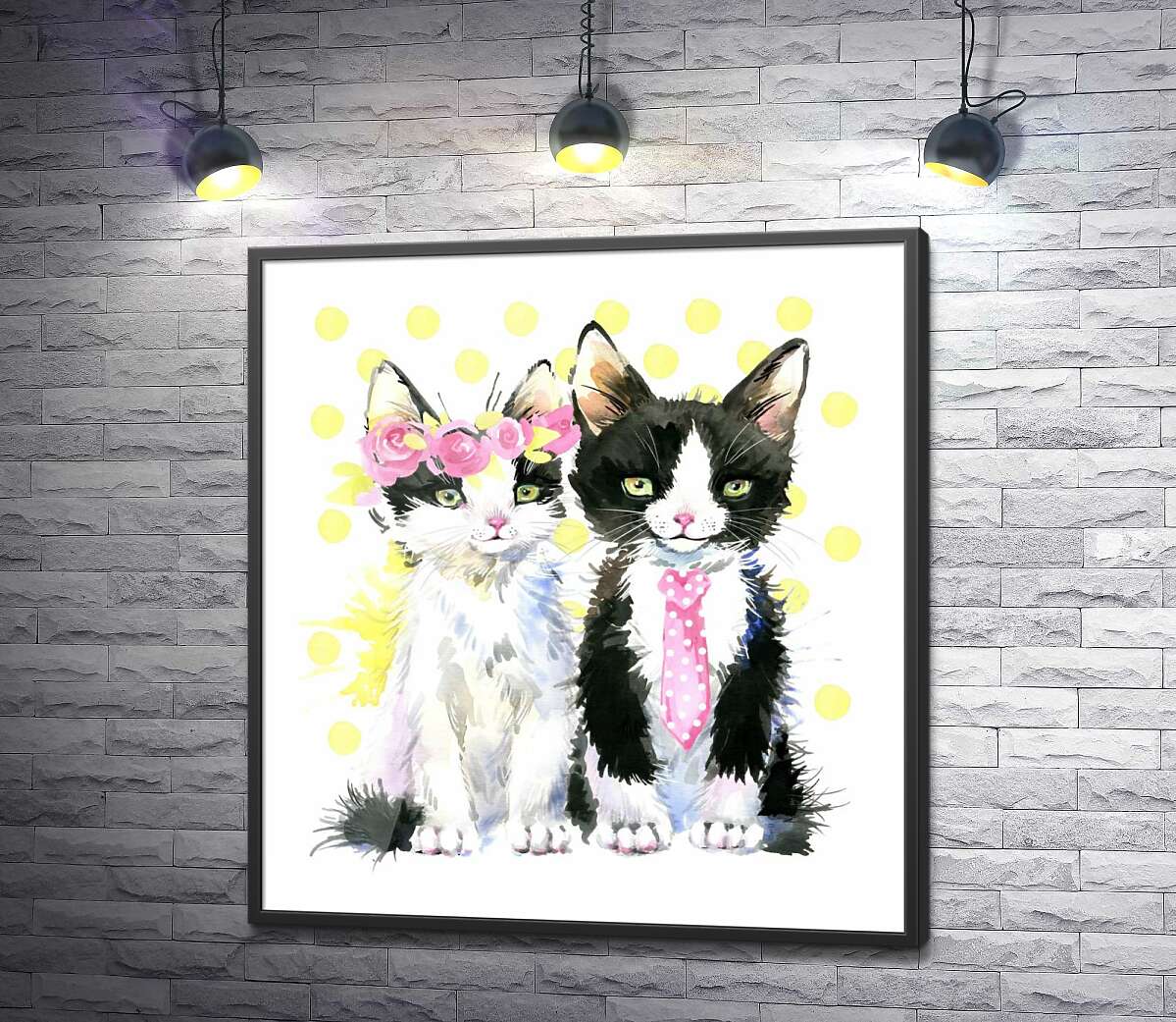постер Молодожены на кошачьей свадьбе