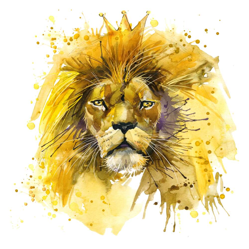 картина-постер Пишна золота грива короля-лева