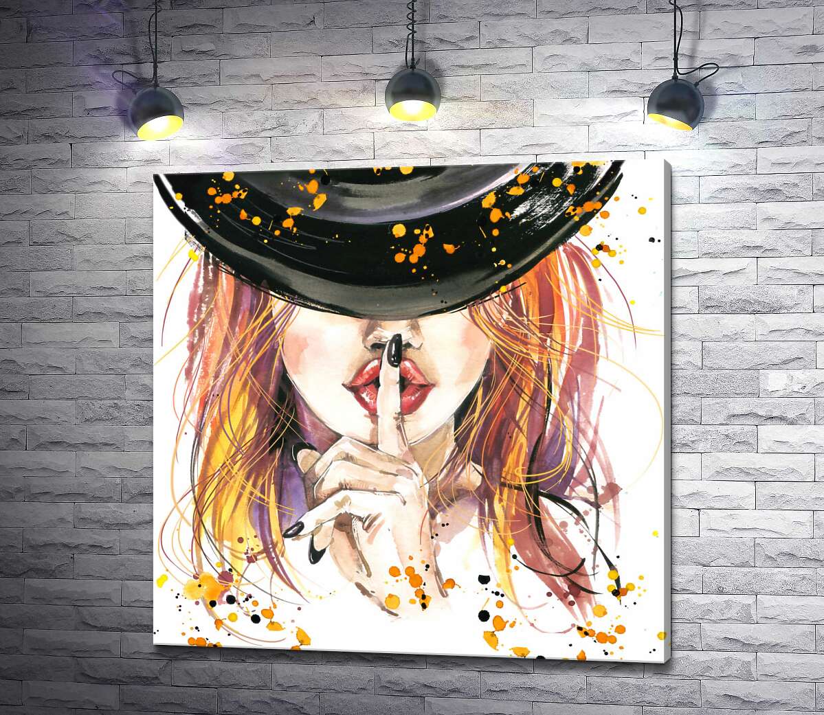 картина Руда дівчина в чорній шляпі приховує секрет