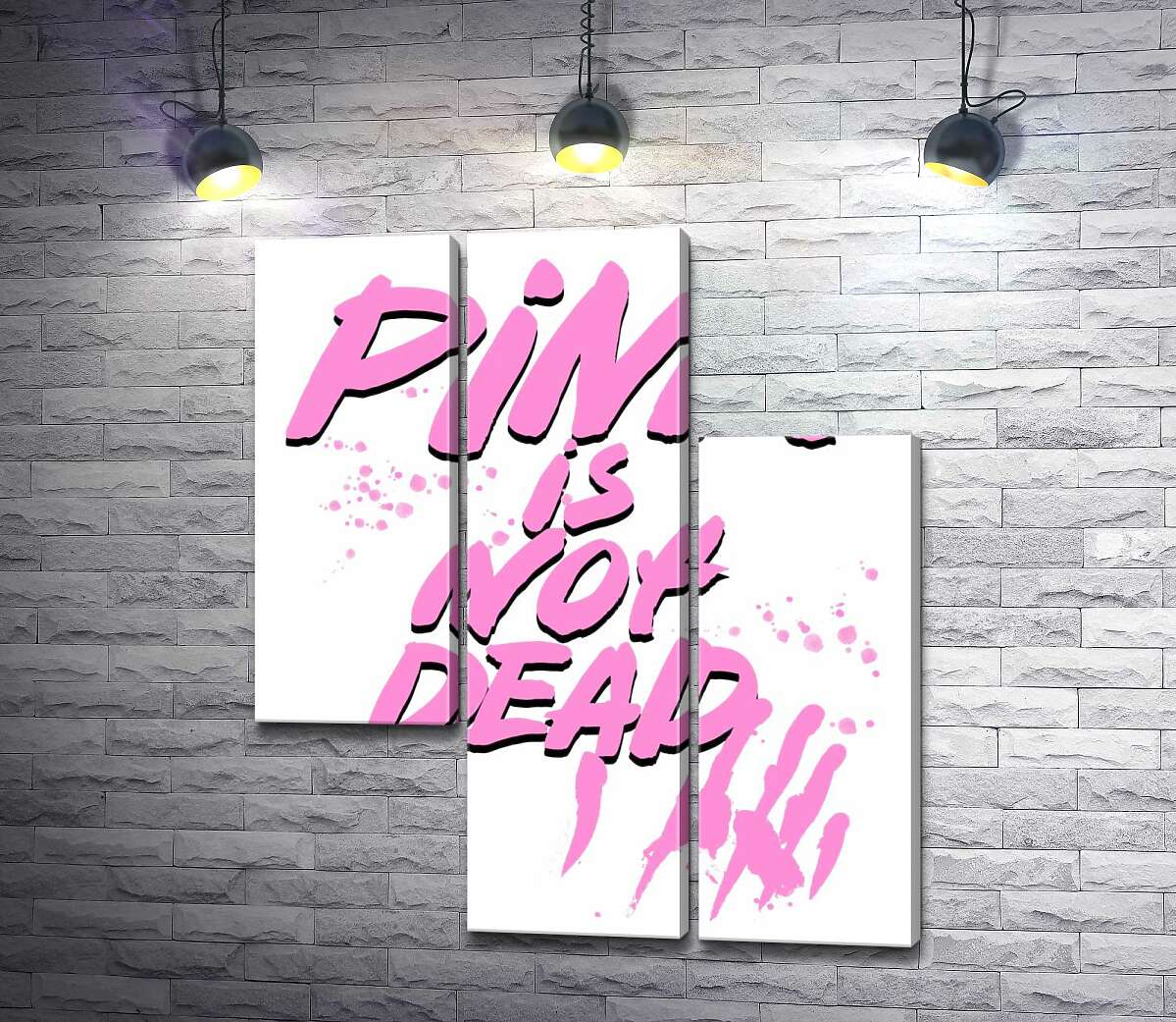 модульна картина Провокуючий напис "pink is not dead" (Модуль №13)