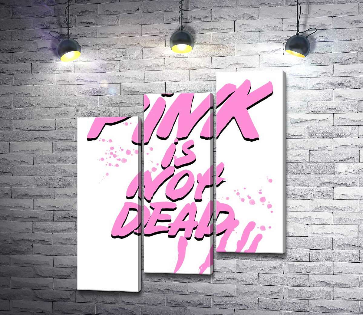 модульна картина Провокуючий напис "pink is not dead" (Модуль №14)